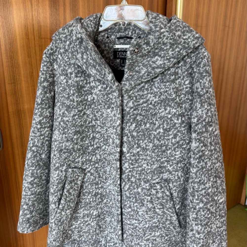 Dennis Basso hooded coat.